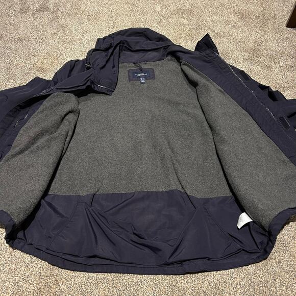 Lands' End Men's Navy Blue Full Zip Hooded Lined Jacket - Size XL - Picture 6 of 7